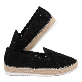 Espadrile deschise negre LT112 Negre negru 1