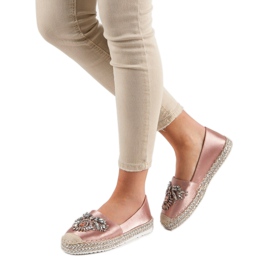 Espadrile roz cu ornamente 2