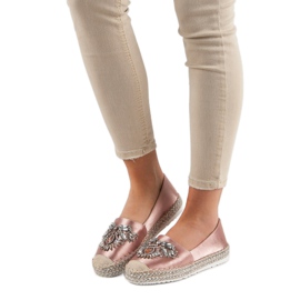 Espadrile roz cu ornamente 1