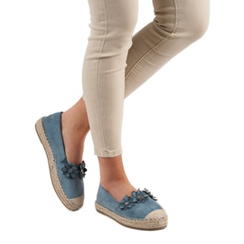 Espadrile Cu Flori albastru 1