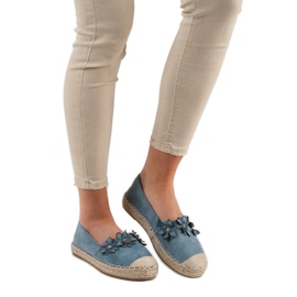 Espadrile Cu Flori albastru 2