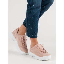 Adidași pe platformă roz 1
