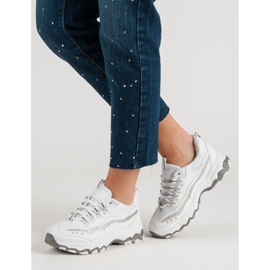 Adidași cu sclipici alb 1