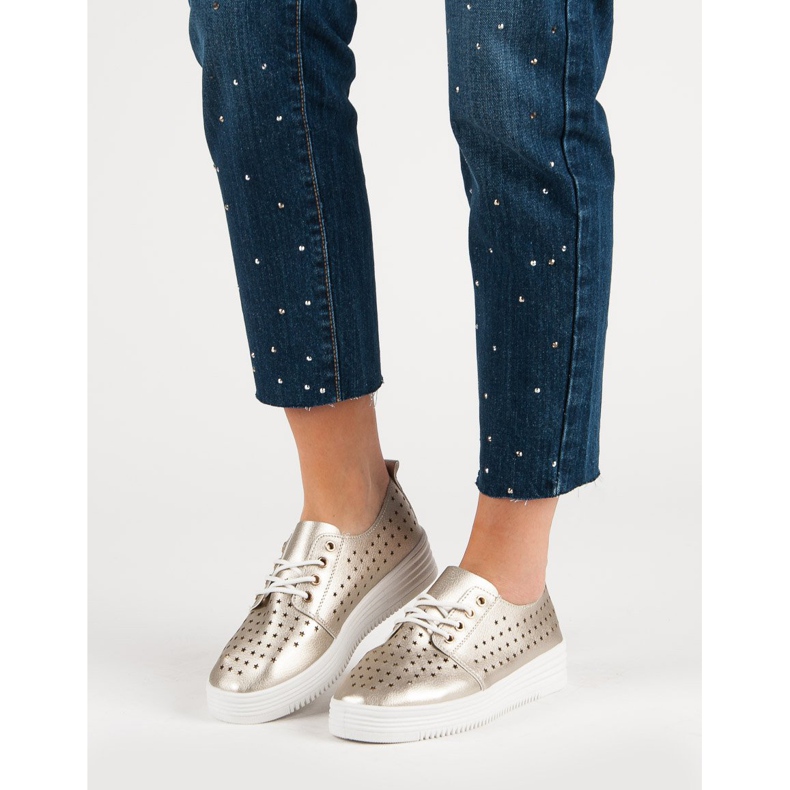 Adidași ajurati aurii de aur 1