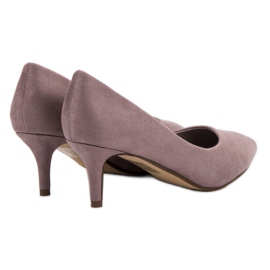 Ideal Shoes Pompe confortabile pe un ac violet 4