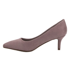 Ideal Shoes Pompe confortabile pe un ac violet 3