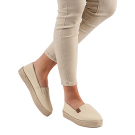 Espadrile bej alunecă 2