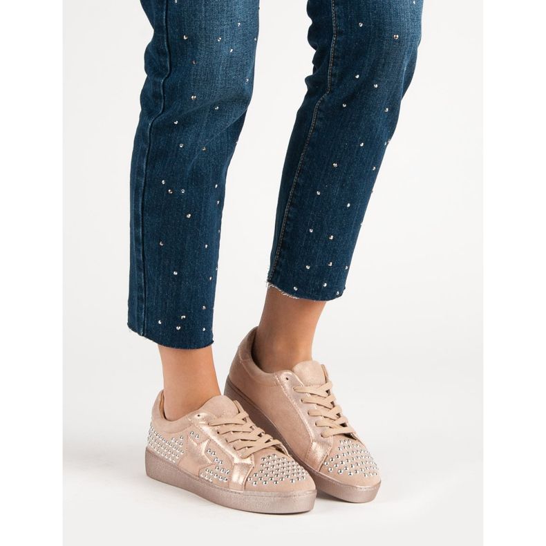 Bestelle Încălțăminte sport cu pietre de stras roz 1