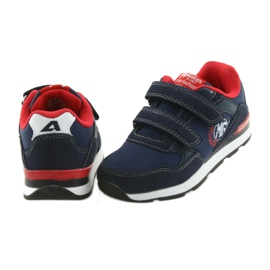 American Club Pantofi sport de talpă americană BS08 din piele roșu albastru marin 4 American Club Pantofi sport de talpă americană BS08 din piele roșu albastru marin 4