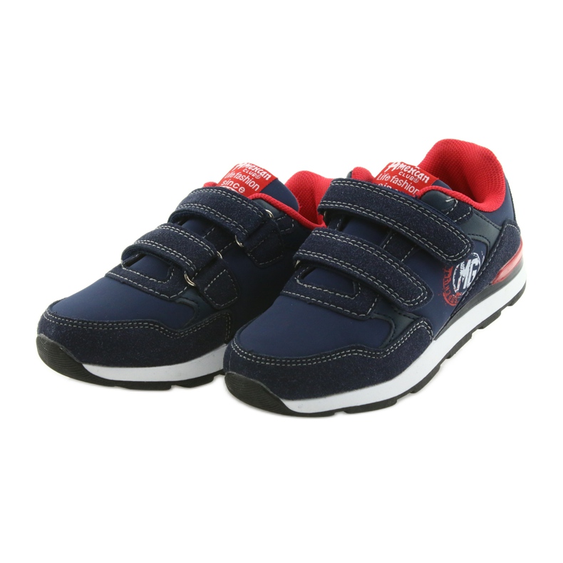 American Club Pantofi sport de talpă americană BS08 din piele roșu albastru marin 3 American Club Pantofi sport de talpă americană BS08 din piele roșu albastru marin 3