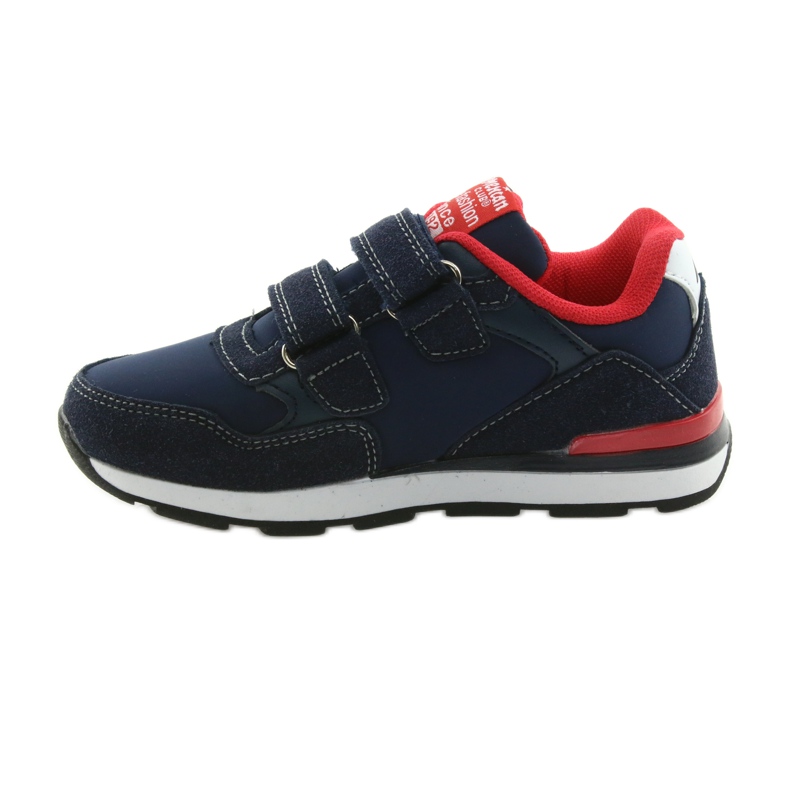 American Club Pantofi sport de talpă americană BS08 din piele roșu albastru marin 2 American Club Pantofi sport de talpă americană BS08 din piele roșu albastru marin 2