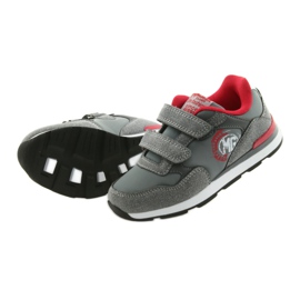 American Club Pantofi sport de talpă americană BS08 din piele gri roșu 5 American Club Pantofi sport de talpă americană BS08 din piele gri roșu 5