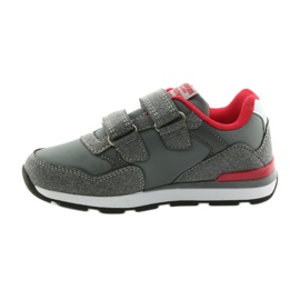 American Club Pantofi sport de talpă americană BS08 din piele gri roșu 2 American Club Pantofi sport de talpă americană BS08 din piele gri roșu 2