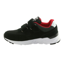 Branț American Club BS09 din piele neagră negru roșu 2 Branț American Club BS09 din piele neagră negru roșu 2