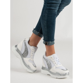 Adidași albi cu sclipici VICES 2 Adidași albi cu sclipici VICES 2