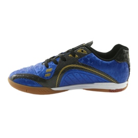 Pantofi sport de interior American Club OG13 Royal negru albastru galben 2