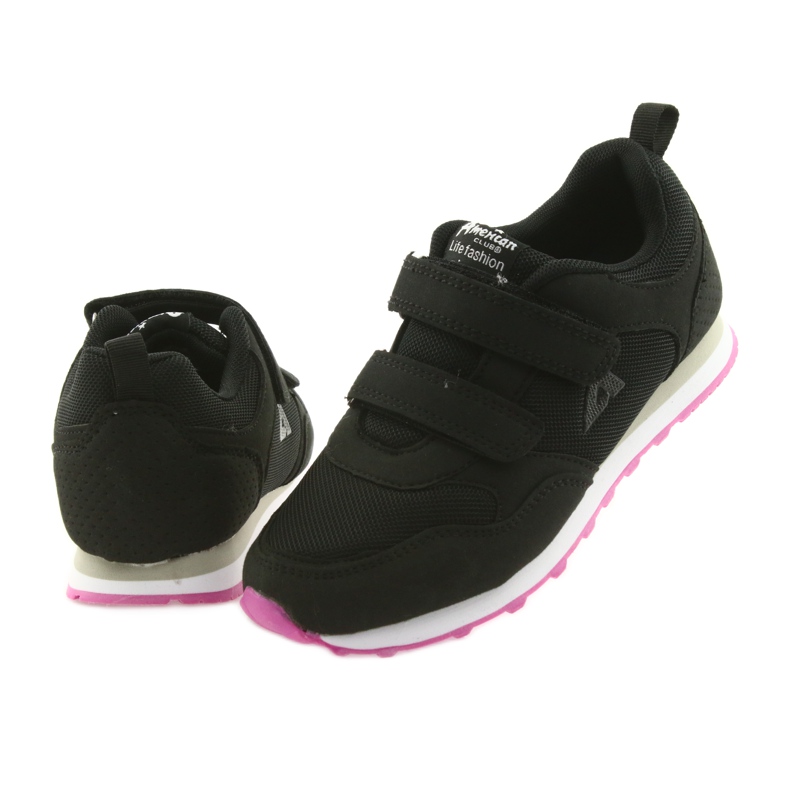 Pantofi sport pentru fete negre American Club WT30 negru 4 Pantofi sport pentru fete negre American Club WT30 negru 4