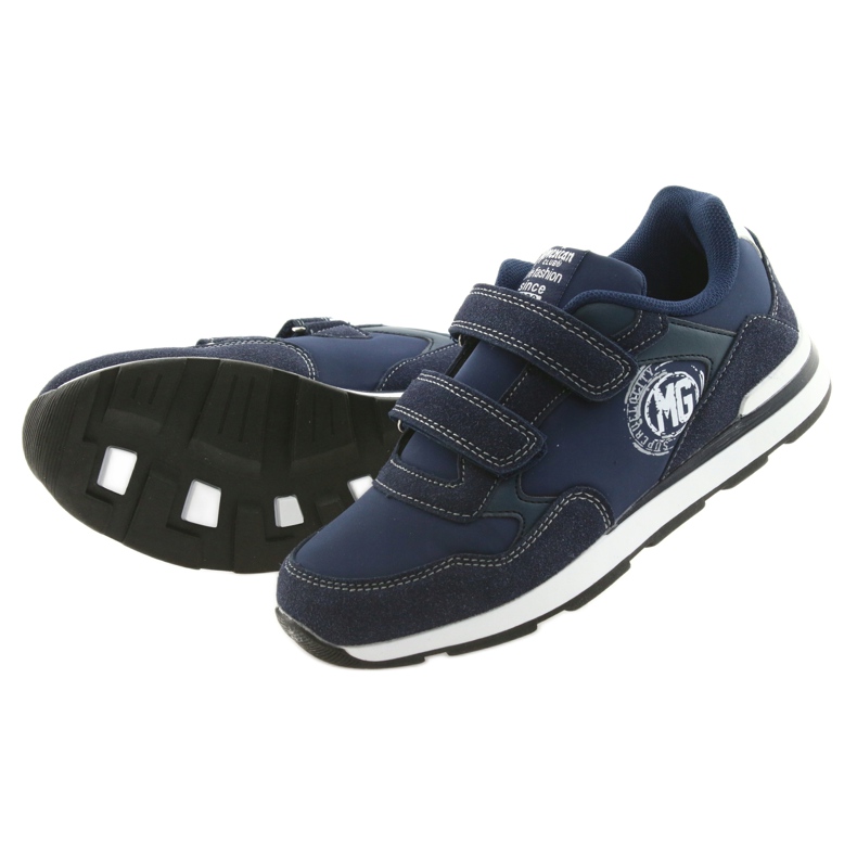 Branț din piele American Club BS01 alb albastru marin 5 Branț din piele American Club BS01 alb albastru marin 5