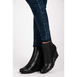 J. Star Cizme elegante cu pană negru 1