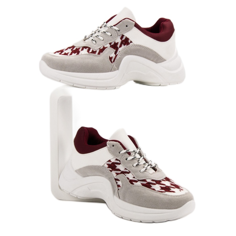 Kylie Încălțăminte sport cu model gri roșu 2