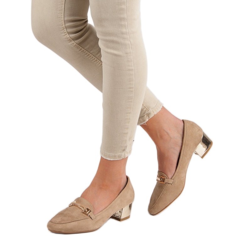 Kylie Mocasini cu toc înalt maro 2 Kylie Mocasini cu toc înalt maro 2