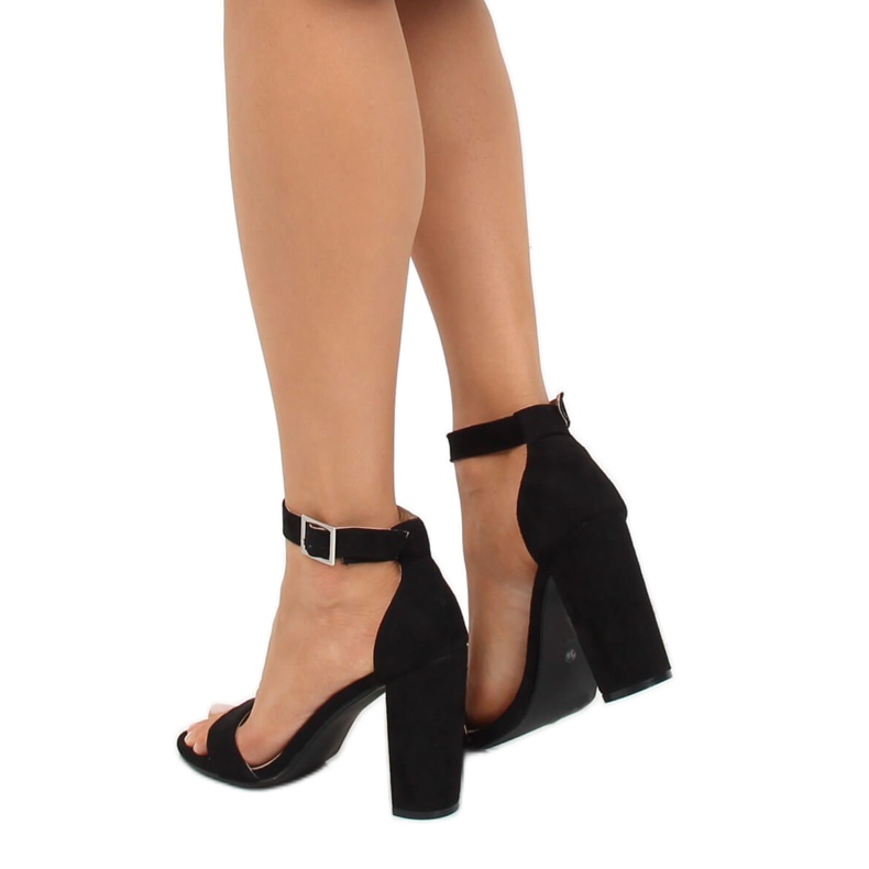 Sandale negre pe stâlp 369-18 Negru 1