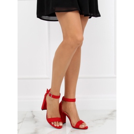Sandale pe stâlp roșu 369-18 Roșu roşu 2