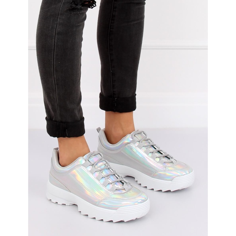 Pantofi sport holografici argintii 82017 Argintii gri 1
