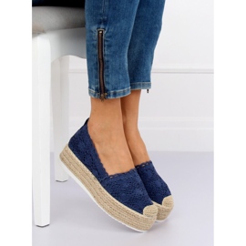 Espadrile din dantelă bleumarin A8692 DK.BLUE albastru marin 1