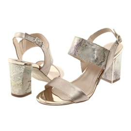 Sandale pe stâlpul de aur Gamis 3390 / reptilă pe benzină 4