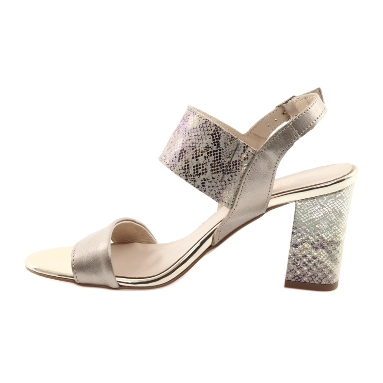 Sandale pe stâlpul de aur Gamis 3390 / reptilă pe benzină 2