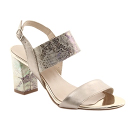 Sandale pe stâlpul de aur Gamis 3390 / reptilă pe benzină 1