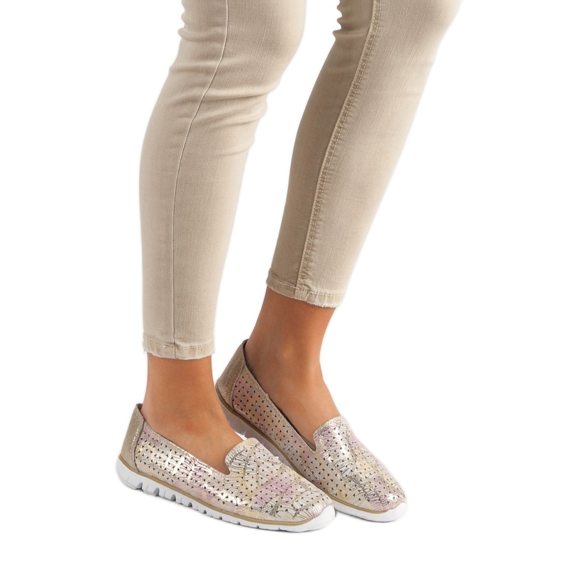 Filippo Lorzi din piele la modă galben 1