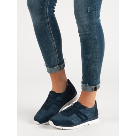 Filippo Pantofi sport din piele marină albastru 2