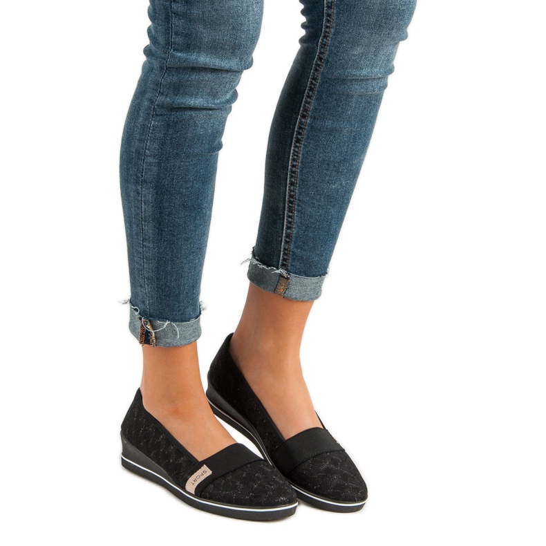 Balerini textile VINCEZA negru 1 Balerini textile VINCEZA negru 1
