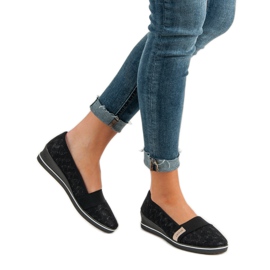 Balerini textile VINCEZA negru 2