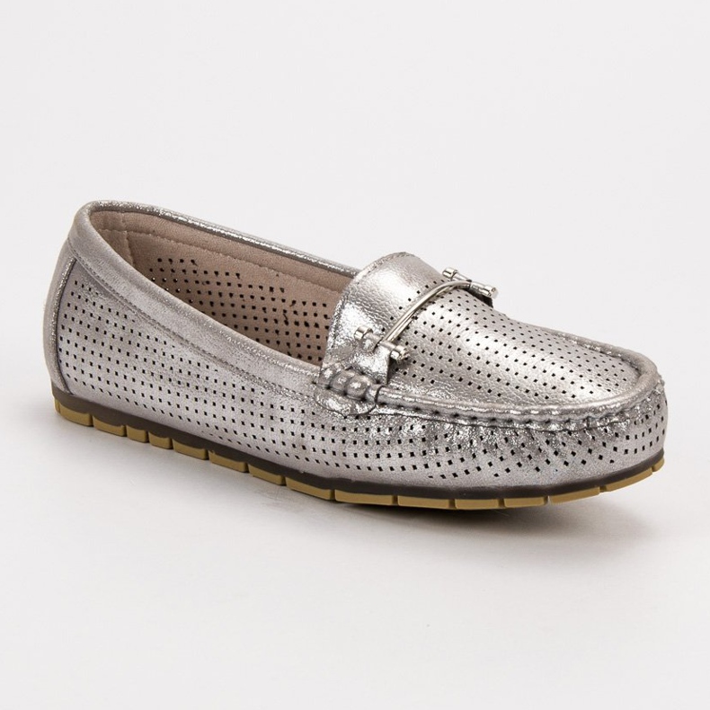 Kylie Mocasini strălucitori gri 1 Kylie Mocasini strălucitori gri 1