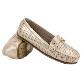 Kylie Mocasini strălucitori galben 1 Kylie Mocasini strălucitori galben 1