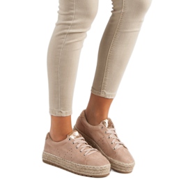 Seastar Espadrile legate roz 2
