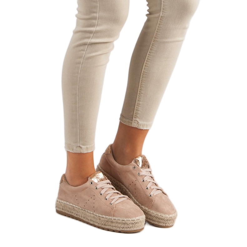 Seastar Espadrile legate roz 2