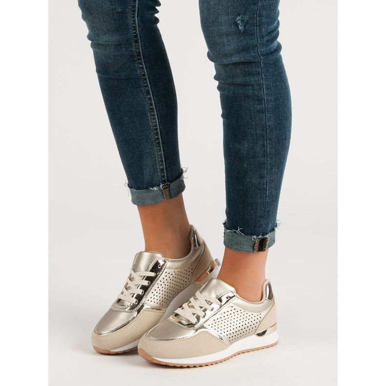 Pantofi sport aurii de aur 1