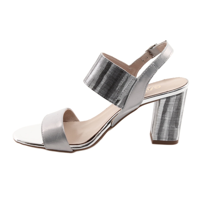 Sandale de damă pe plasa Gamis 3390 argintie gri 2