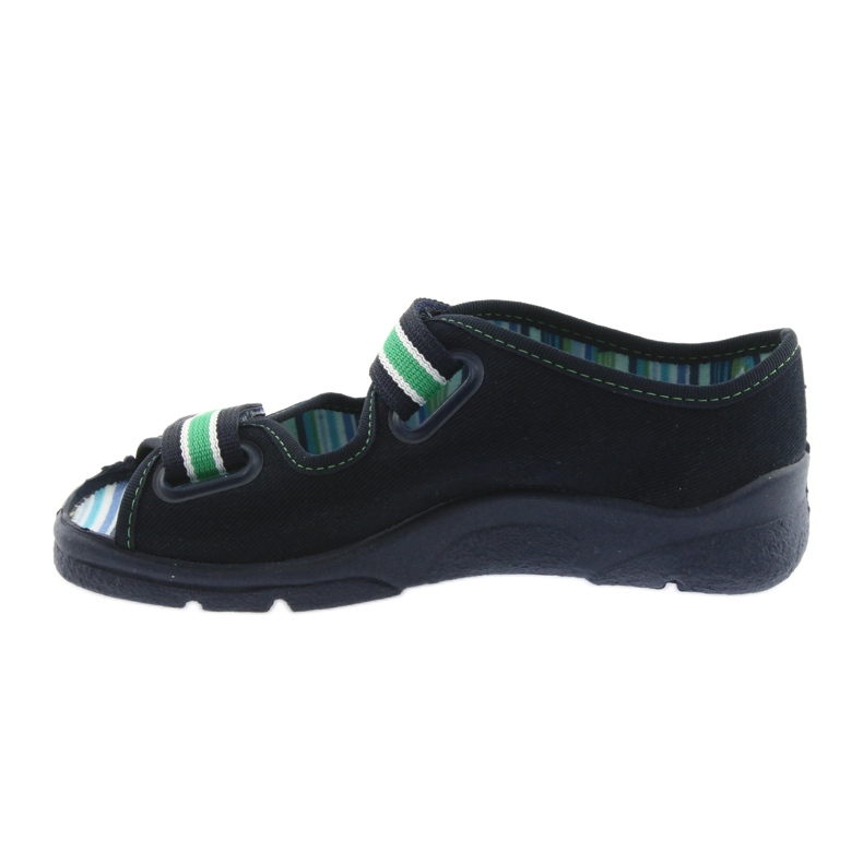 Sandale Befado pantofi copii 969X073 albastru marin albastru verde 2