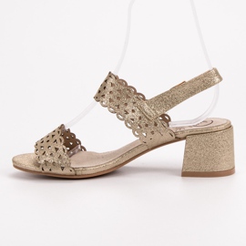 Kylie Sandale cu toc înalt din aur de aur 2 Kylie Sandale cu toc înalt din aur de aur 2