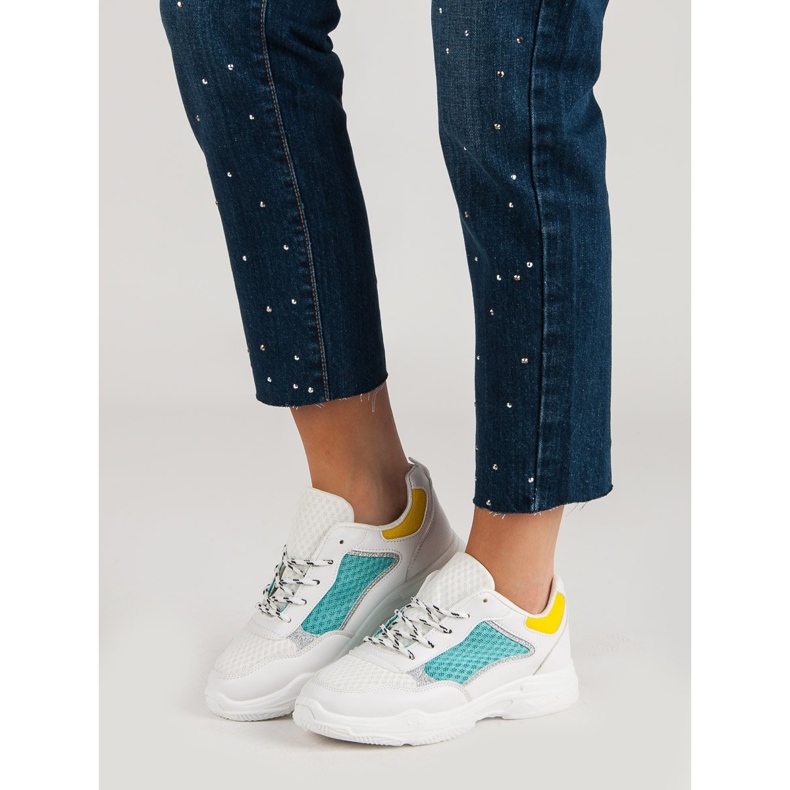 Încălțăminte sport confortabilă alb multicolor 1