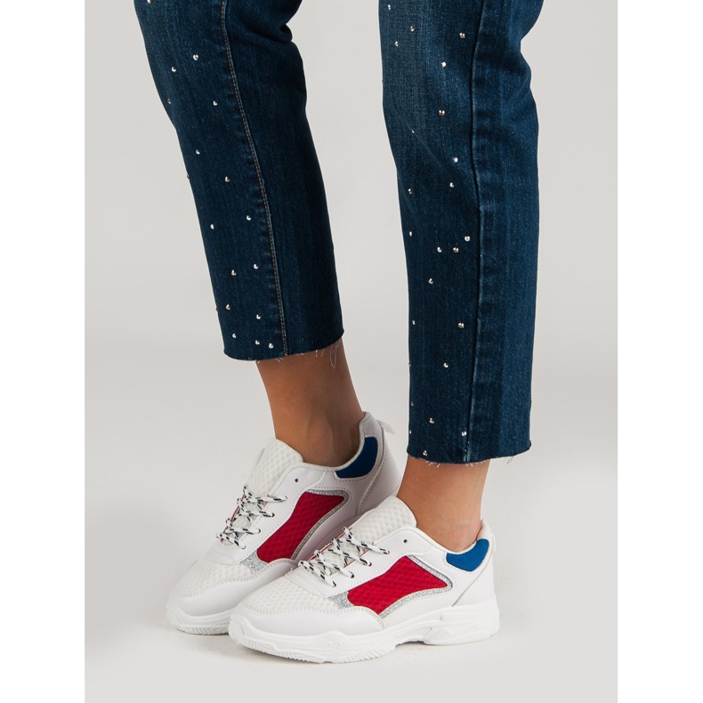 Încălțăminte sport confortabilă alb multicolor 1