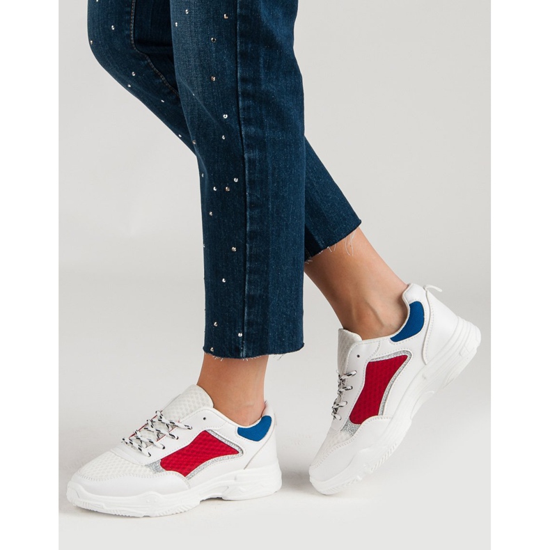 Încălțăminte sport confortabilă alb multicolor 2