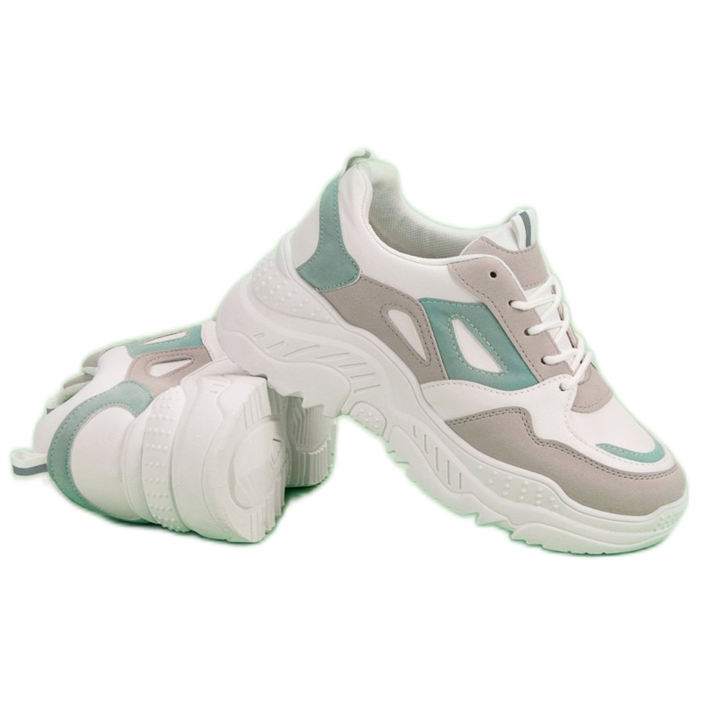 Adidași pe platformă alb 1