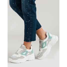 Adidași pe platformă alb 3