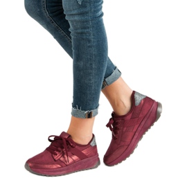 Ideal Shoes Pantofi sport de alunecare roșu 2